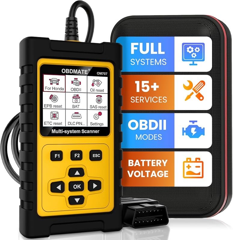 OBD2 scanner for Honda/Acura with 15+ system resets including oil, TPM