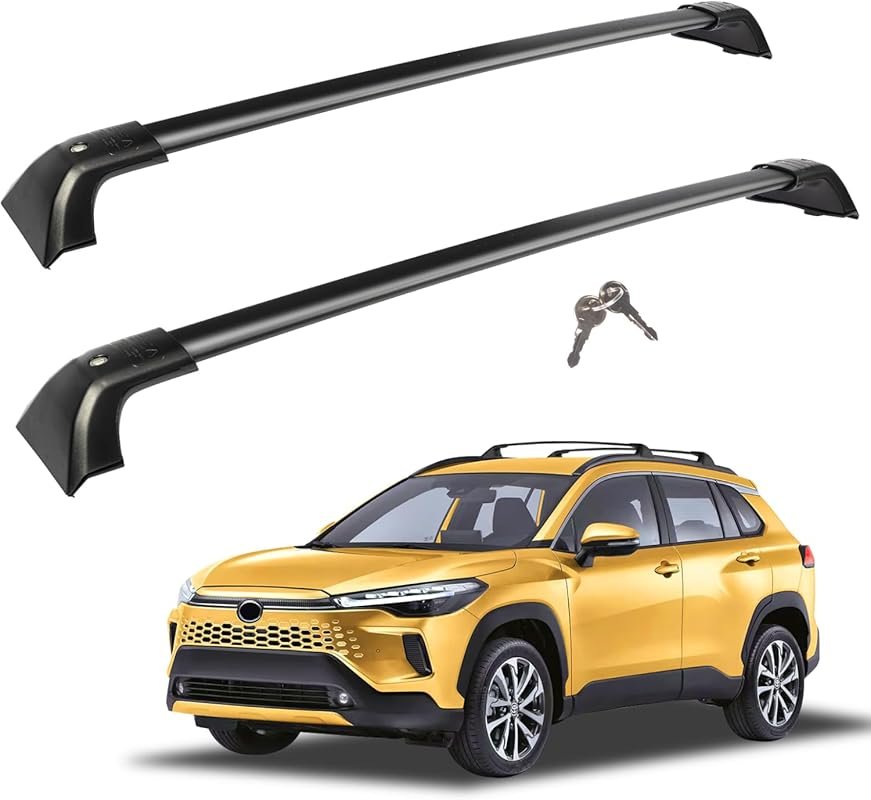 260lbs Aluminum Roof Rack Cross Bars Compatible with Toyota Corolla Cr