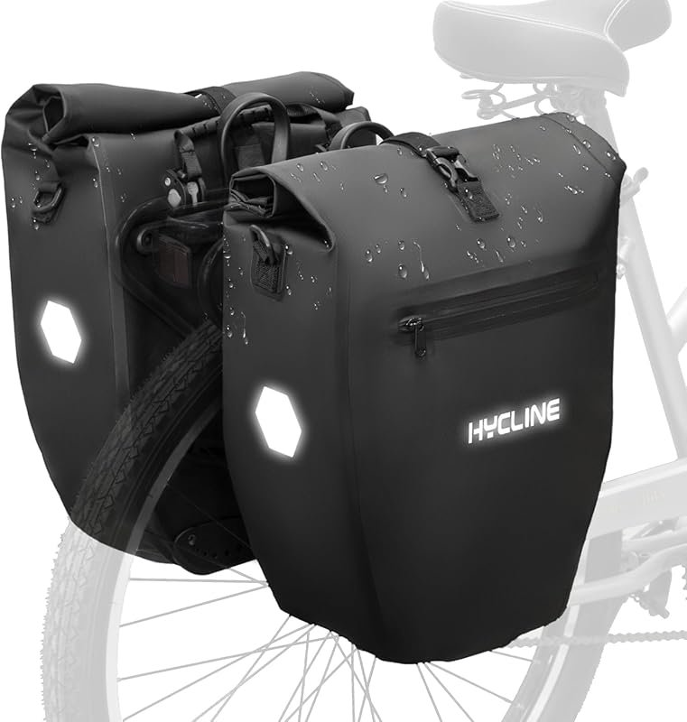 Hycline 28L Waterproof Bike Panniers with Dual Handle and Shoulder Strap