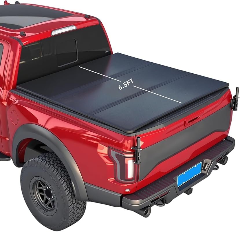 Hard Tri-Fold Tonneau Cover for Ford F-150 with a 6.5-Foot Bed and Wat