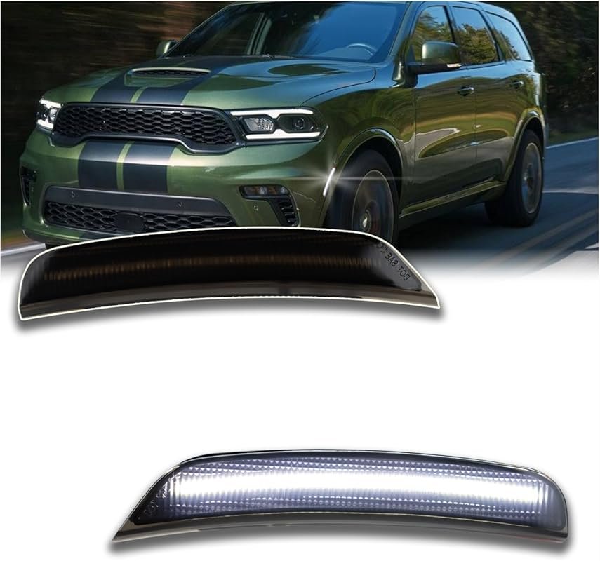 Smoked LED Side Marker Lights for Dodge Durango 2021-2025 - White Ligh