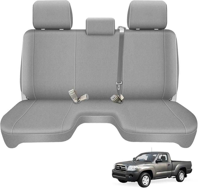 Gray Knitted Front Bench Seat Cover for Toyota Tacoma 2005-2014 with L