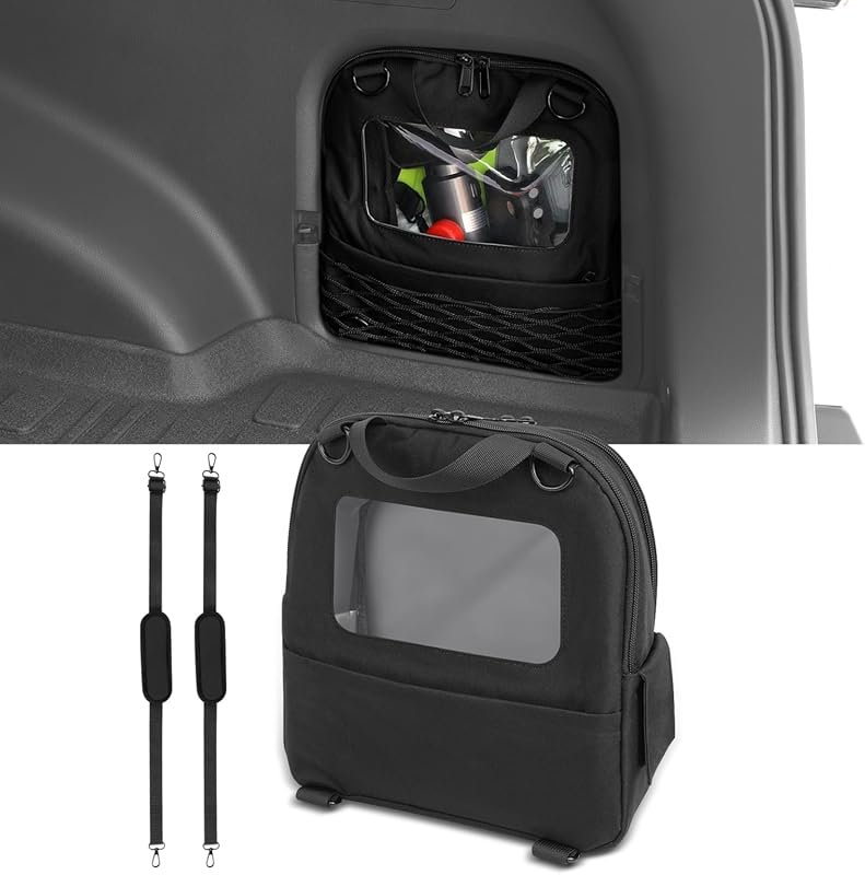 3rd Gen Upgrade RAV4 Trunk Cubby Bag Organizer with Clear Window,Small