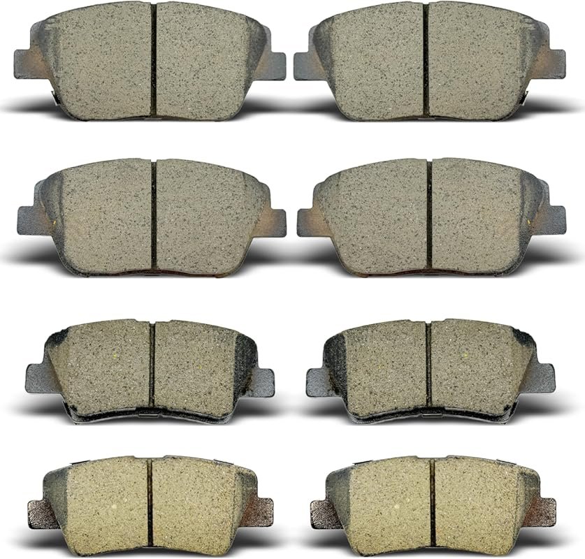 8-Piece Ceramic Brake Pads Set for 2013 Hyundai Sonata, Fits 2011-2014