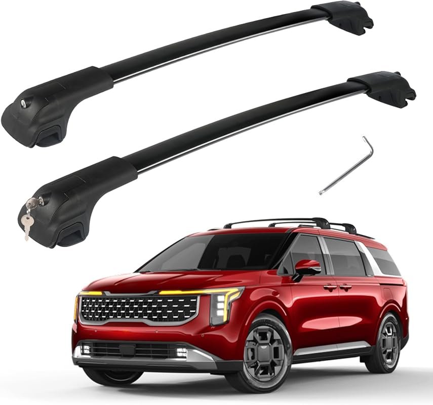 Lockable Adjustable Roof Rack Cross Bars for Kia Carnival and Hybrid 2