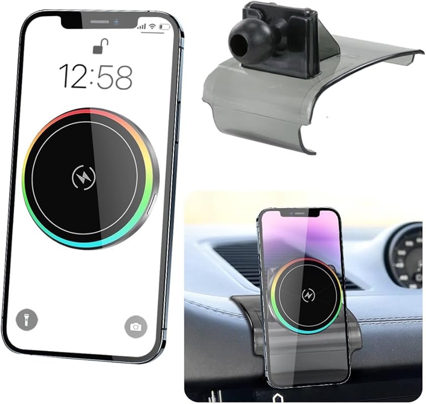 Magnetic Phone Mount with 15W Wireless Charger for Porsche Macan 2015-