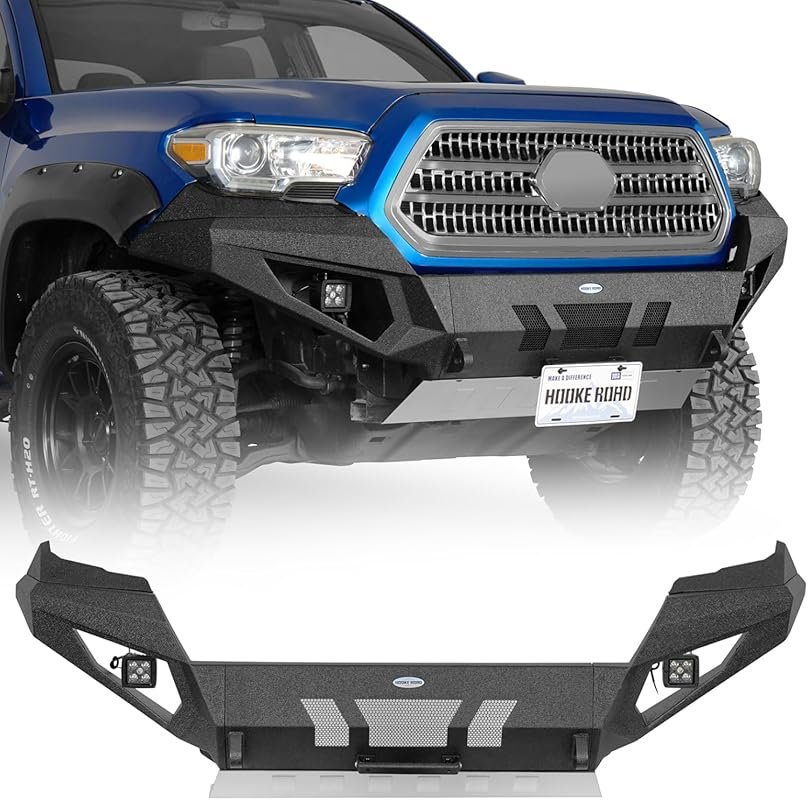 3rd Gen Tacoma Grizzly Front Bumper for 2016-2023 with Skid Plate, D-R