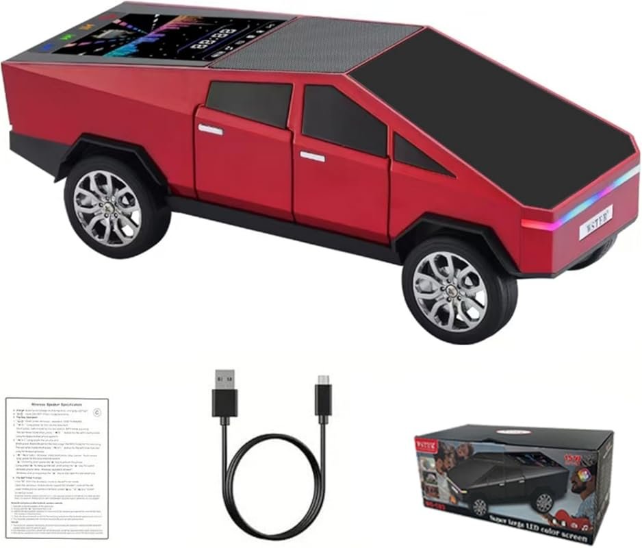WS-580 Bluetooth Pickup Truck Speaker with Display, FM Radio, TWS Pair