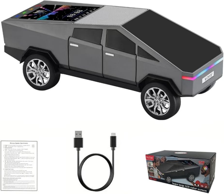 WS-580 Bluetooth Pickup Truck Speaker with Display, FM Radio, TWS Pair
