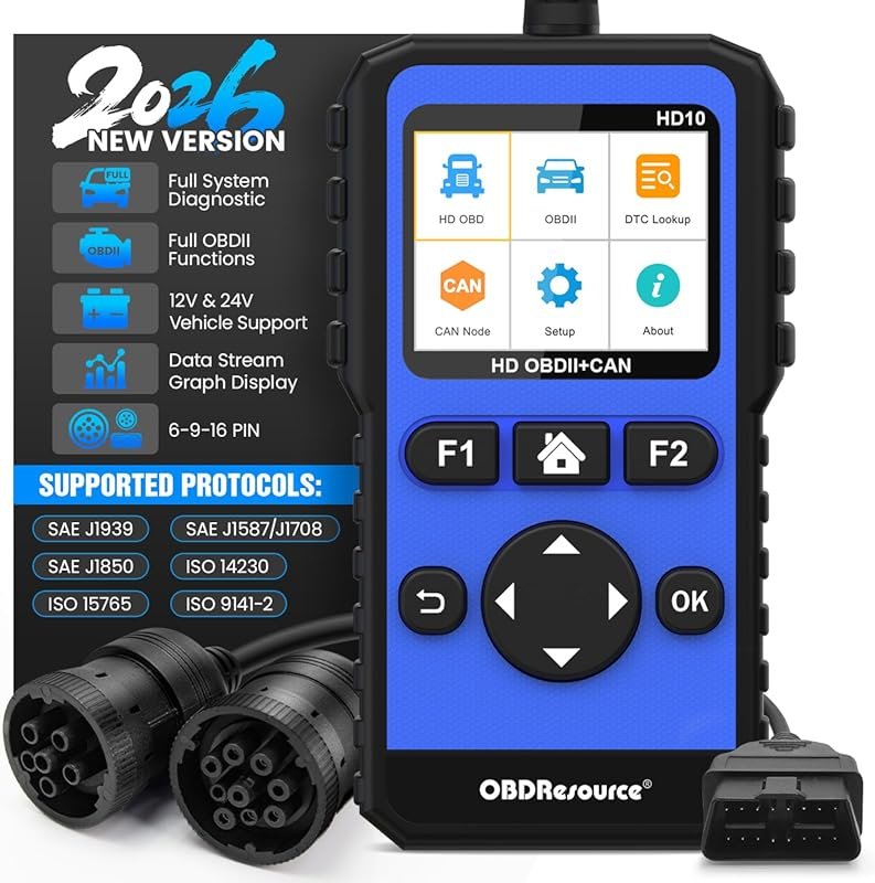 Heavy Duty Truck Scanner Full System Diagnostic Tool for OBD2 and Dies