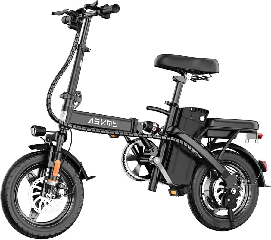 Folding Electric Bike for Adults with 750W Motor, 14-Inch Wheels, and 