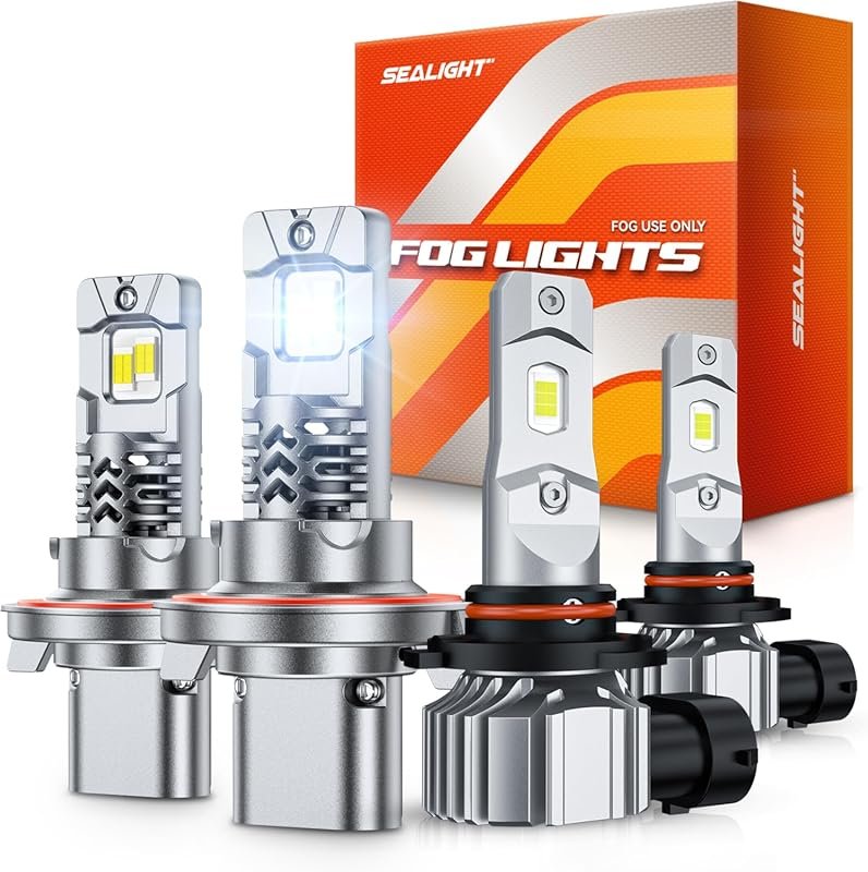 SEALIGHT H13 H10 LED Fog Light Bulbs for Ford F-150 2004-2014, 68000LM