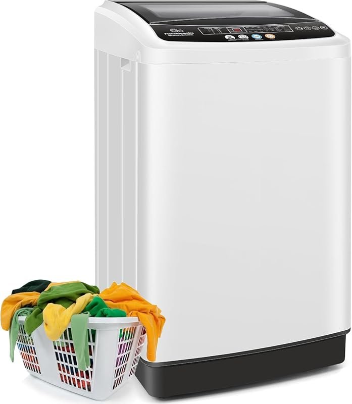 Nictemaw 2.8 cu ft Portable Washer and Dryer Combo with 10 Programs Co