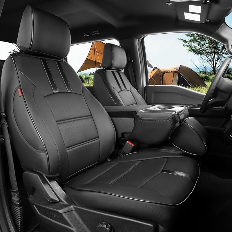 Coverdream F150 Seat Covers Full Set, Waterproof Leather, Fit 2015-2020