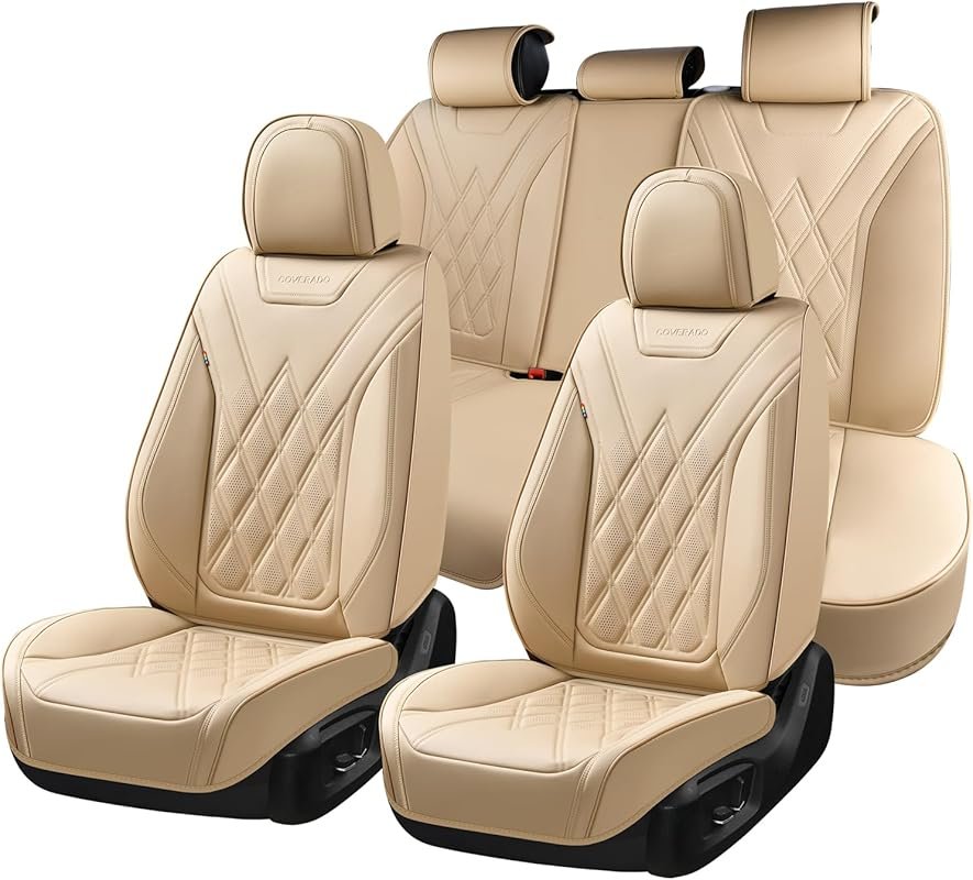 Universal waterproof leather front seat covers for cars, non-slip car