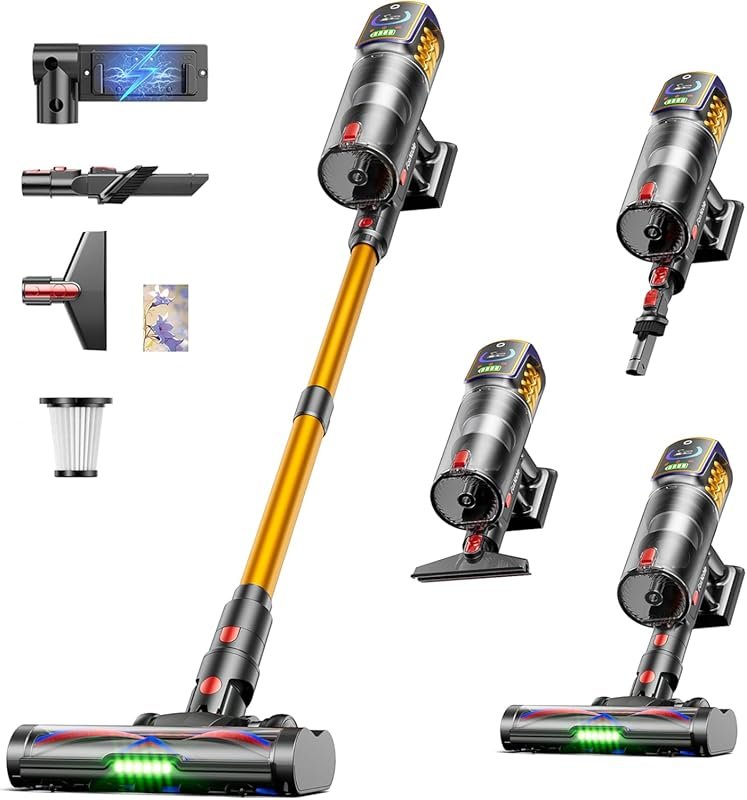 650W 55KPa Cordless Stick Vacuum with 65-Minute Runtime, Anti-Tangle B