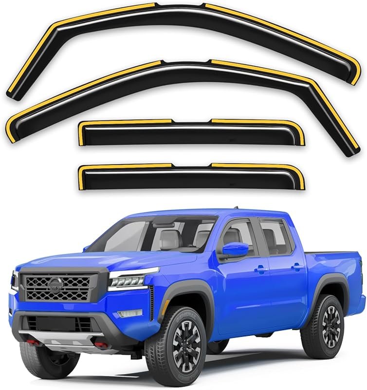 in-Channel Rain Guards Fit for Truck Nissan Frontier 2022 2023 2024 20