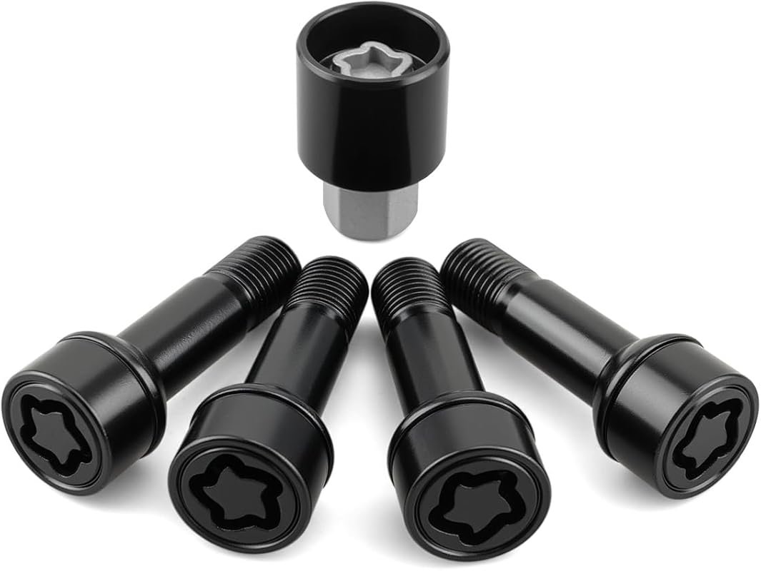 Mercedes-Benz Wheel Rim Lock Bolts, Lockable Security, M14 x 1.5, Repl