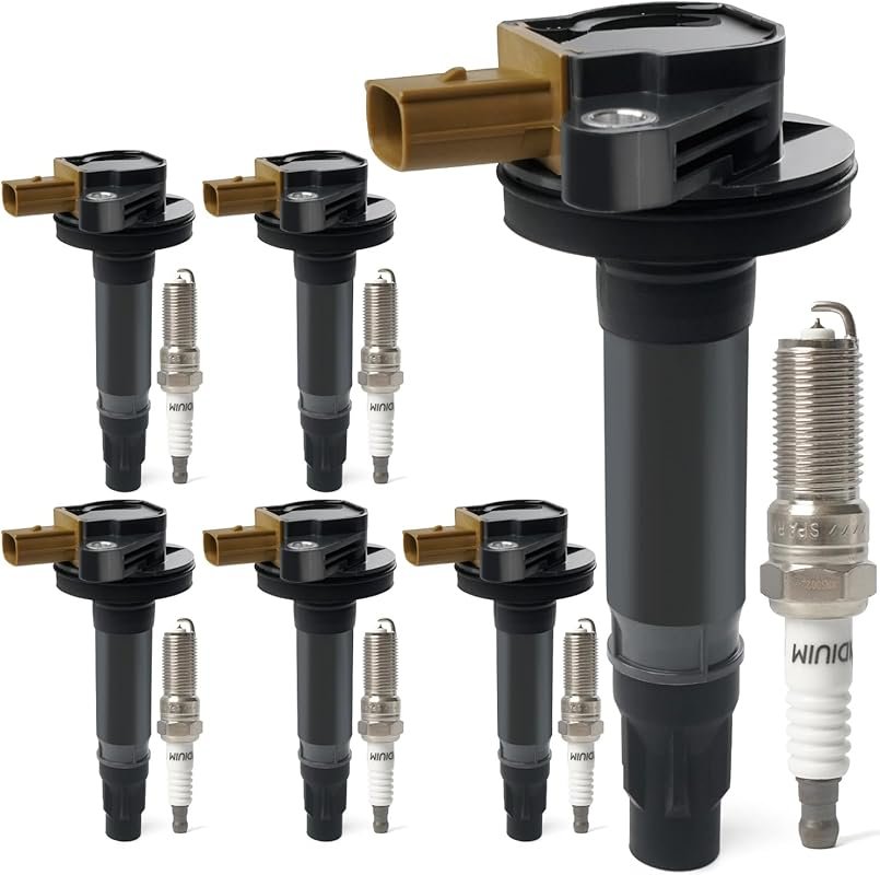 6-Pack Iridium Spark Plugs with Coils for Ford Expedition, F-150, Navi
