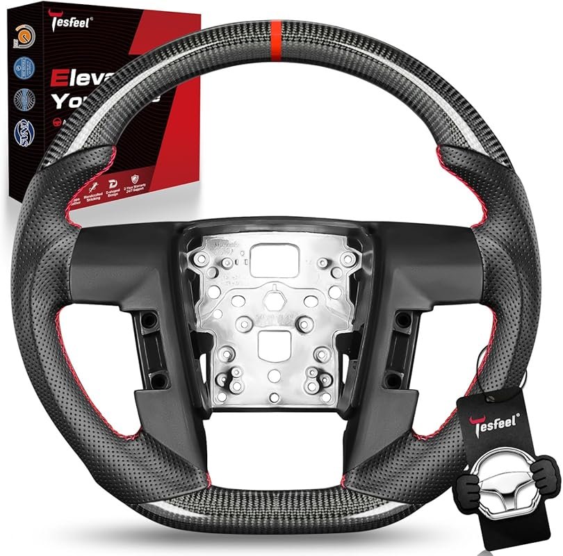 Carbon Fiber D-Shape Steering Wheel for F150 Raptor 2009-2014 Nappa Pe