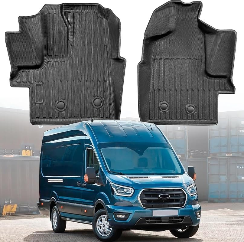 All-Weather TPE Floor Mats for 2022-2026 Ford Transit 150/250/350, Cus