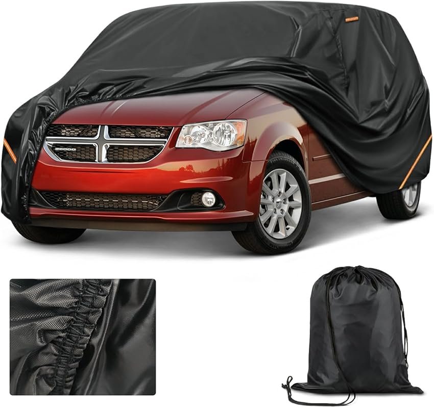 Heavy Duty Car Cover for Dodge Grand Caravan - Reinforced PU Coating,W