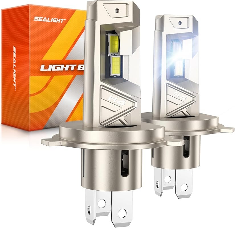 Best H4 LED headlight bulbs 96000LM ultra bright 6500K white plug and 