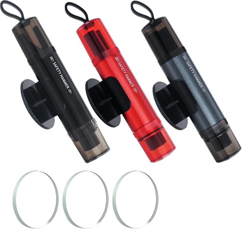 2-in-1 Car Window Breaker and Seatbelt Cutter for Underwater or Fire E