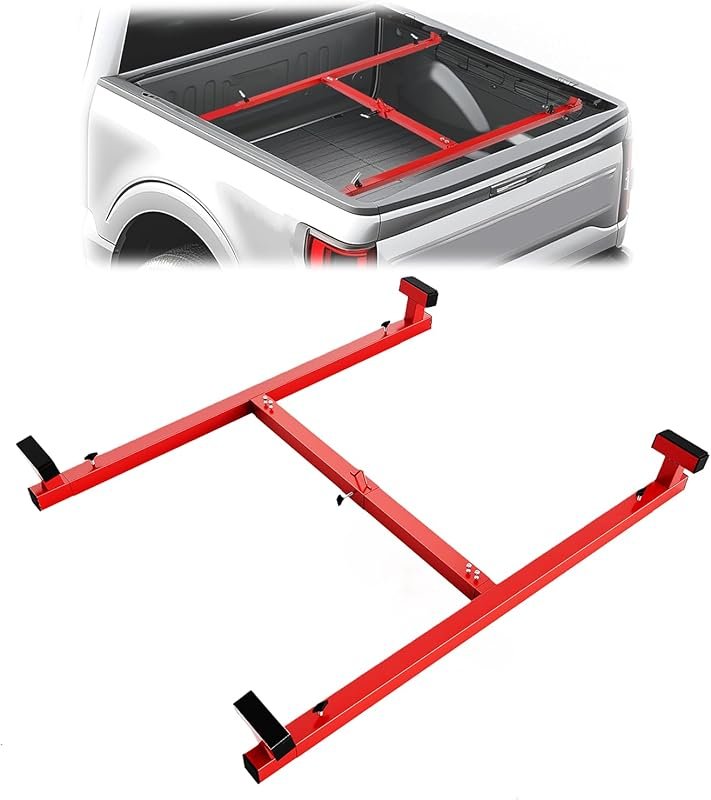 Heavy Duty Powder-Coated Steel Truck Bed Lift for Pickups, 800 lb Capa