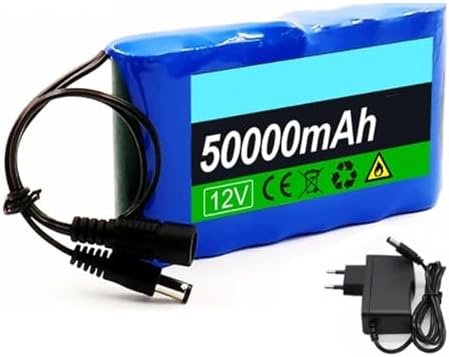 12V 50Ah Rechargeable Lithium Ion Battery Pack for Solar, RV, and Mari