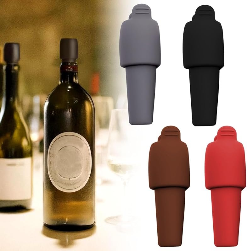 Silicone Wine Stopper for Wine Bottles, 2025 New Wine Stoppers for Win