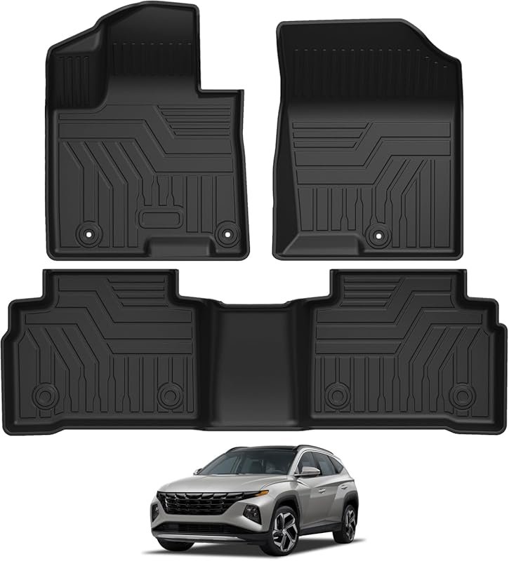Heavy-duty TPE all-weather floor liners for 2022–2025 Hyundai Tucson (