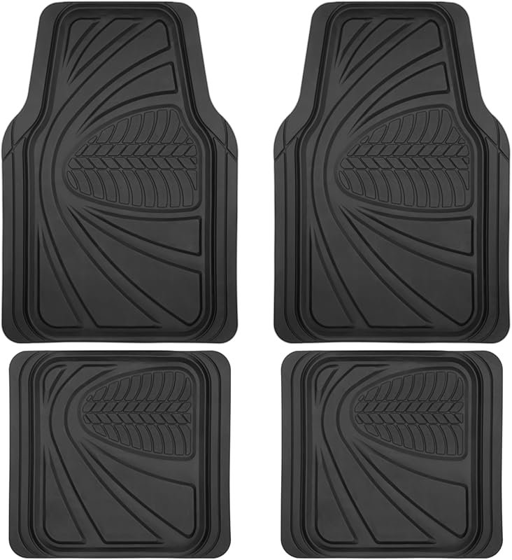 Motor Trend FlexTough Guard All-Weather Floor Mats - Universal Trim-to