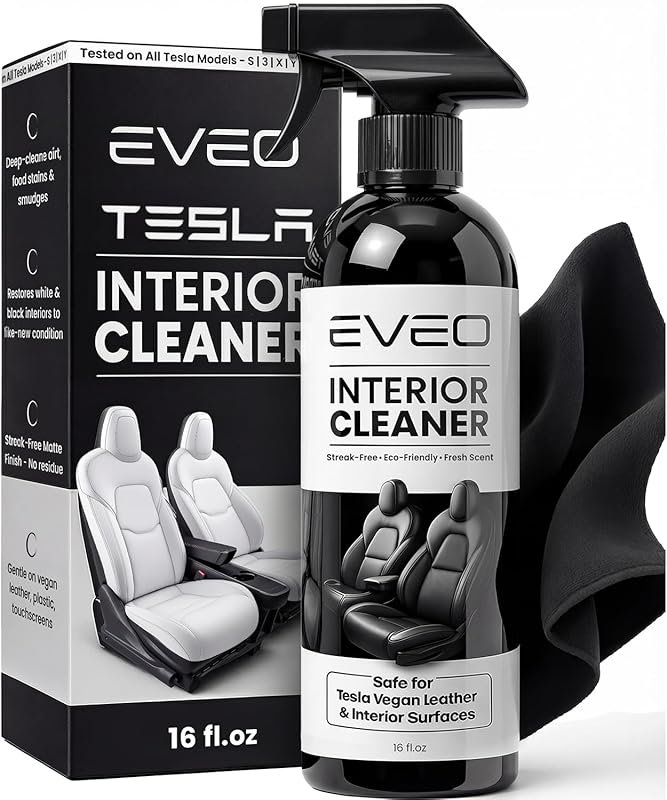 EVEO Interior Cleaner Kit for Tesla Model Seats and Synthetic Leather