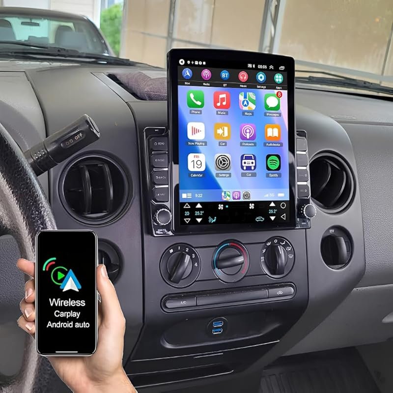 9.7-Inch Android 14 Car Stereo for 2004-2008 Ford F150 with Wireless C