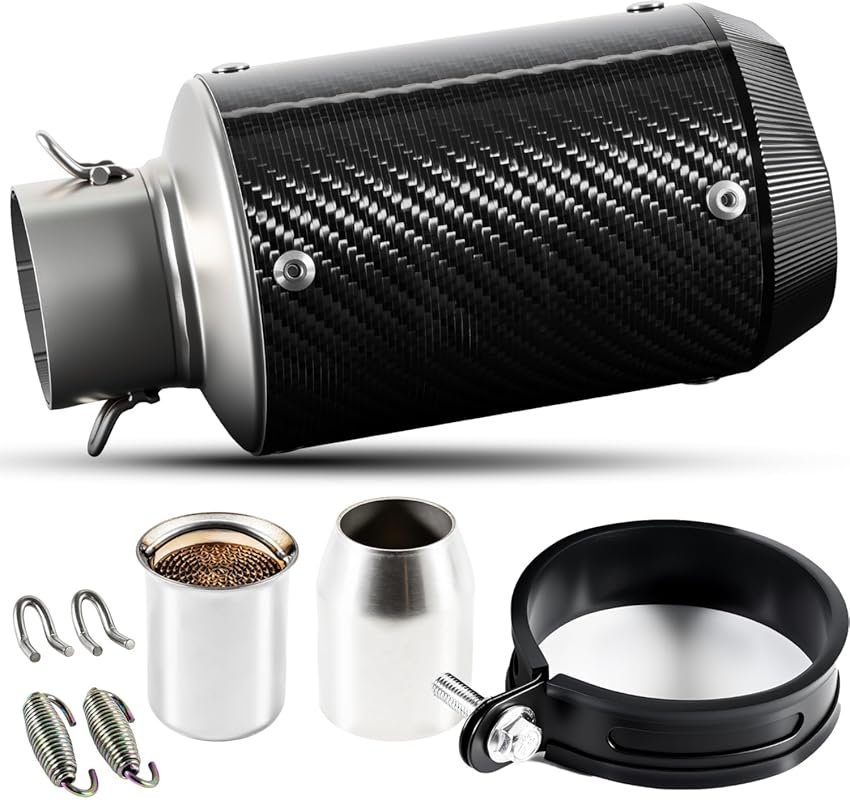 2-Inch Inlet Slip-On Motorcycle Muffler with Mid Pipe for Honda Kawasa