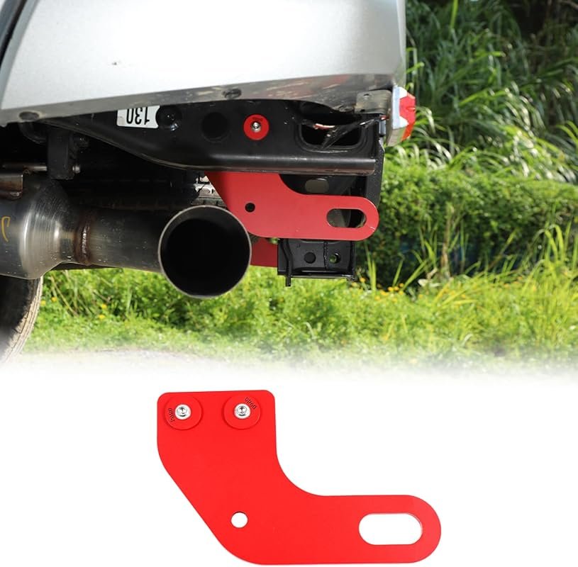 TOYCIDFG Rear Recovery Points for Toyota Tacoma 2024–2025, Red Tow Hit