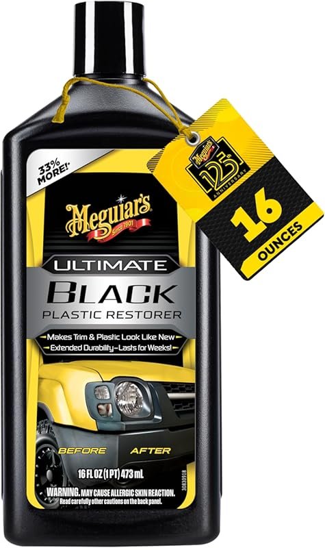 Meguiar's Ultimate Black Plastic Restorer, 16OZ BT, 6/CV