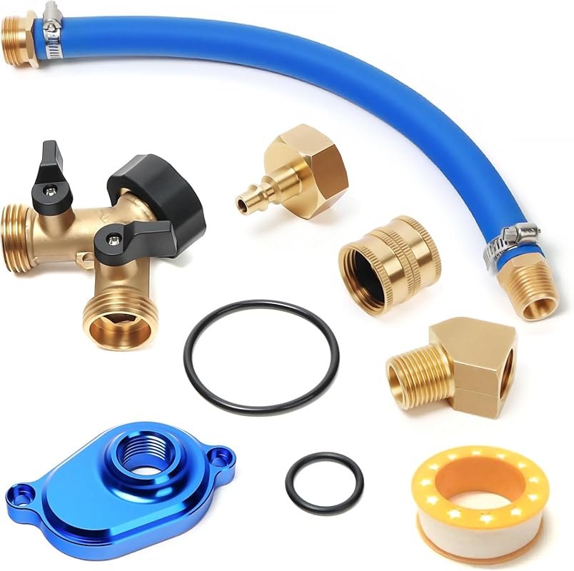 Kodilin 6.0L Oil Cooler Flush Kit with T-Port Adapter for 2003-2010 Fo