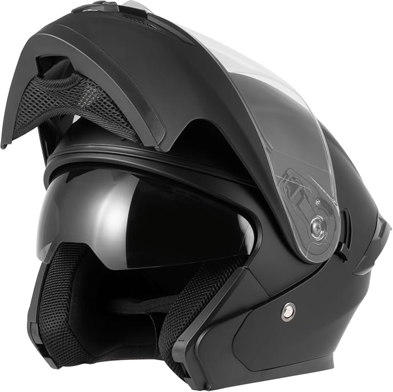 DOT Certified Modular Full Face Helmet with Flip-Up Design – Dual Viso