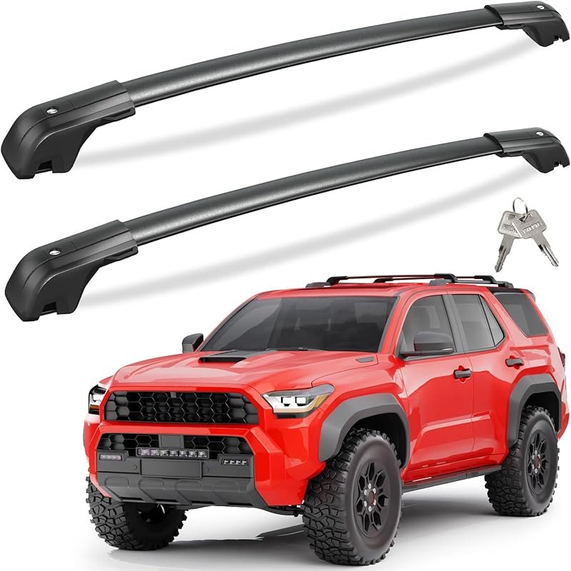 Tuyoung 330lbs Lockable Roof Rack Cross Bars Compatible with Toyota 4R