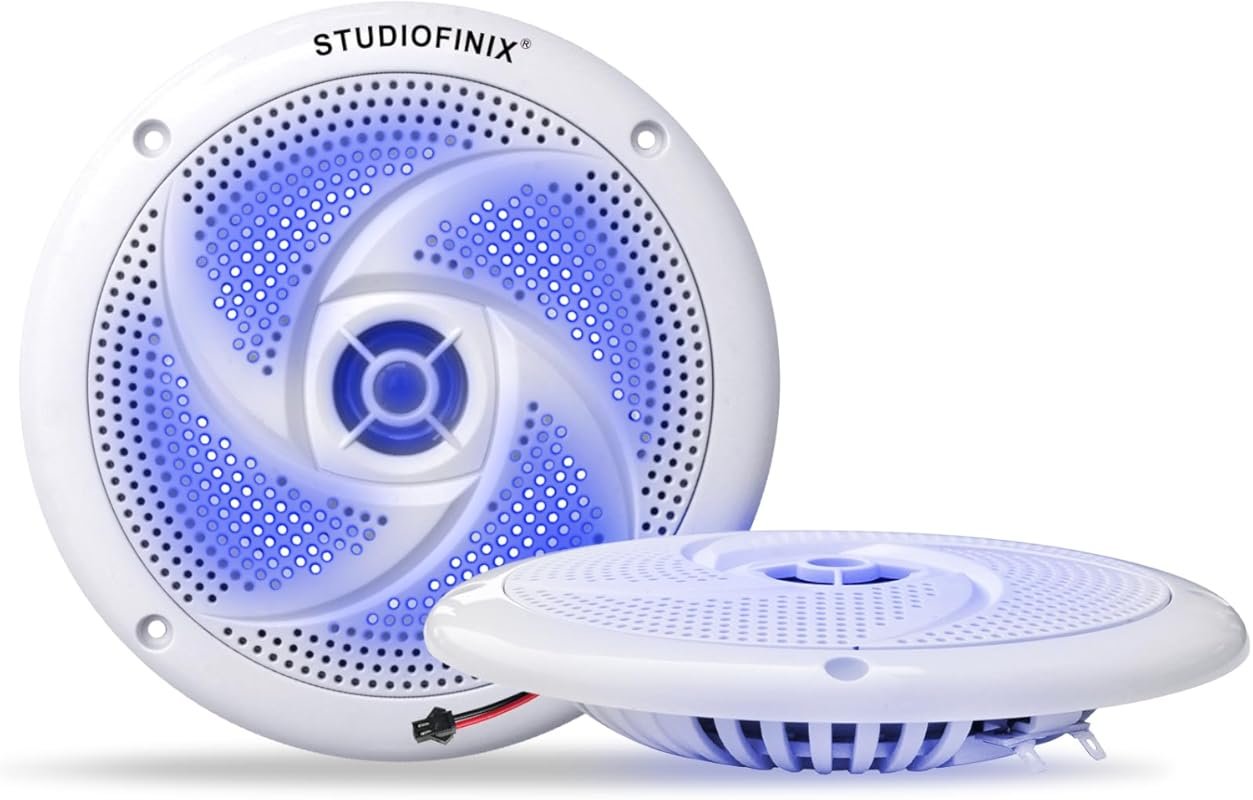 STUDIOFINIX 6.5 Inch Waterproof Marine Speakers