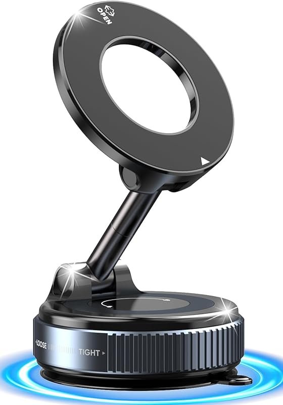 2026 Upgraded Vacuum Magnetic Car Phone Holder for Your Car  780° Adju