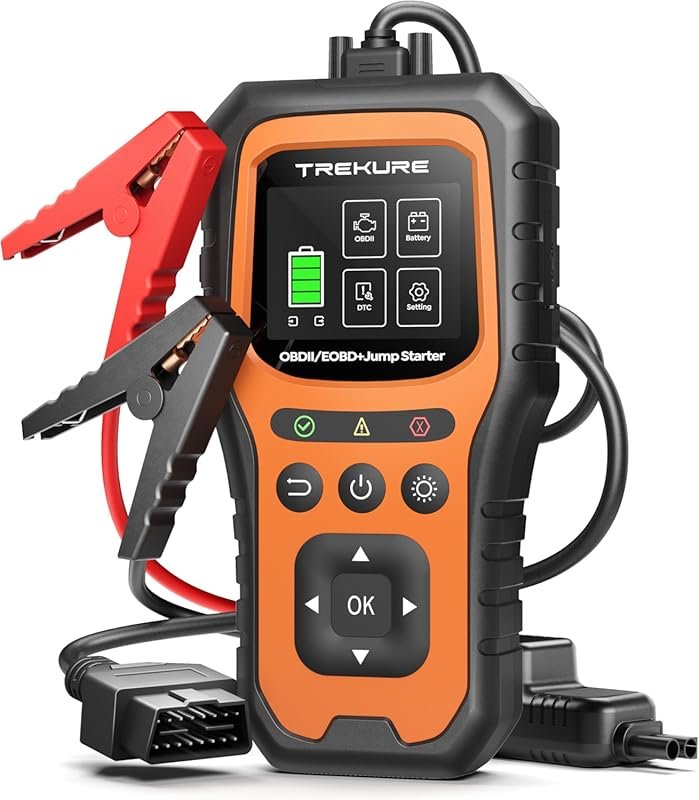 5000A Portable Jump Starter with OBD2 Scanner for Check Engine Light a