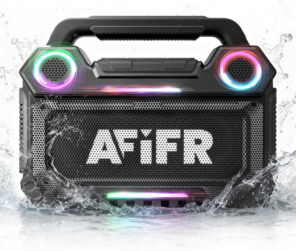 Outdoor Bluetooth Speaker with 160W Bass IP67 Waterproof Rating 24H Pl