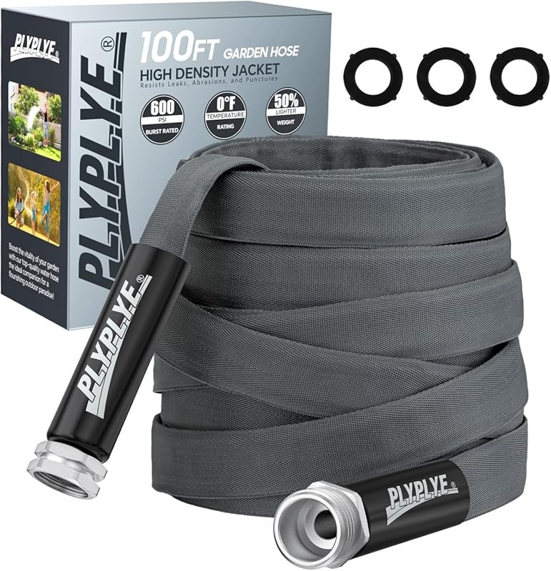 100-Foot TPU Garden Hose Ultra Lightweight Flexible Drinking Water Saf