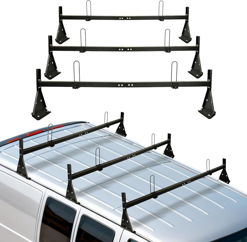Universal Adjustable Van Ladder Rack for Chevy Express and Ford Econol