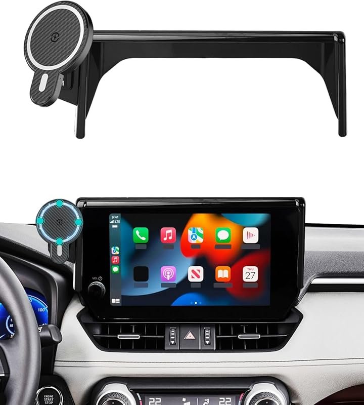 PZK Car Phone Holder for Toyota RAV4 2019–2025, 15W Wireless Charger,