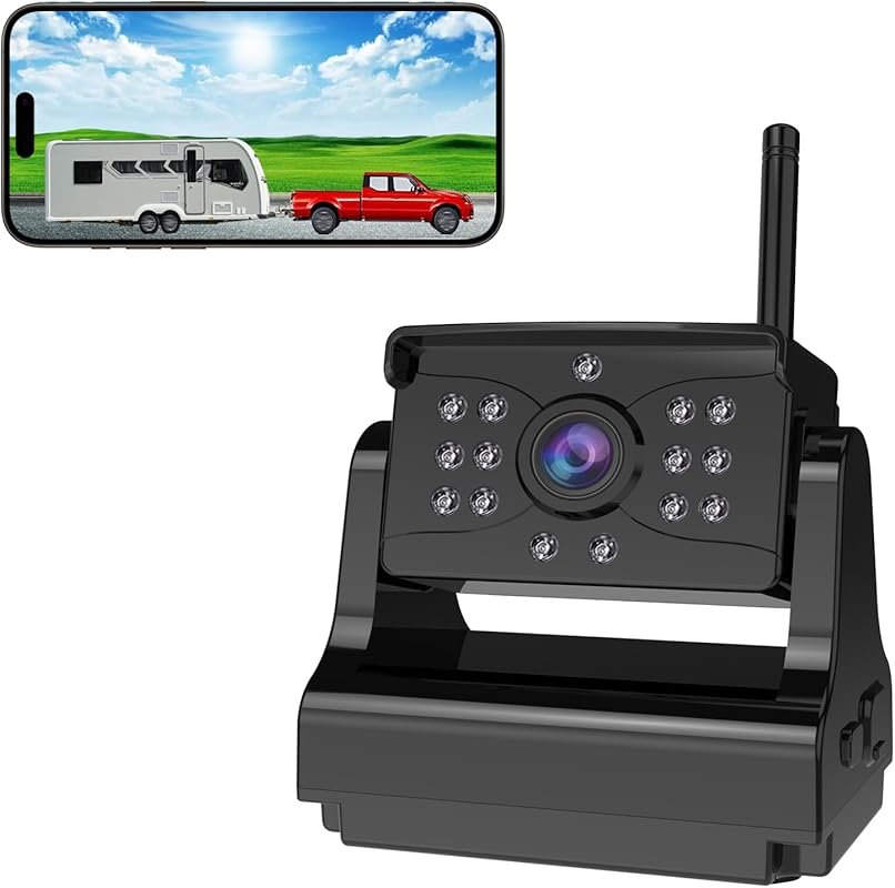 Magnetic Rechargeable Wireless Backup Camera for Hitch Gooseneck Trail
