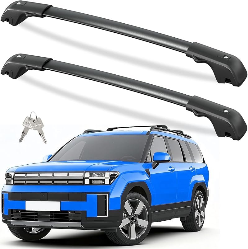 Tuyoung Lockable Heavy-Duty Aluminum Roof Rack Cross Bars for Hyundai 